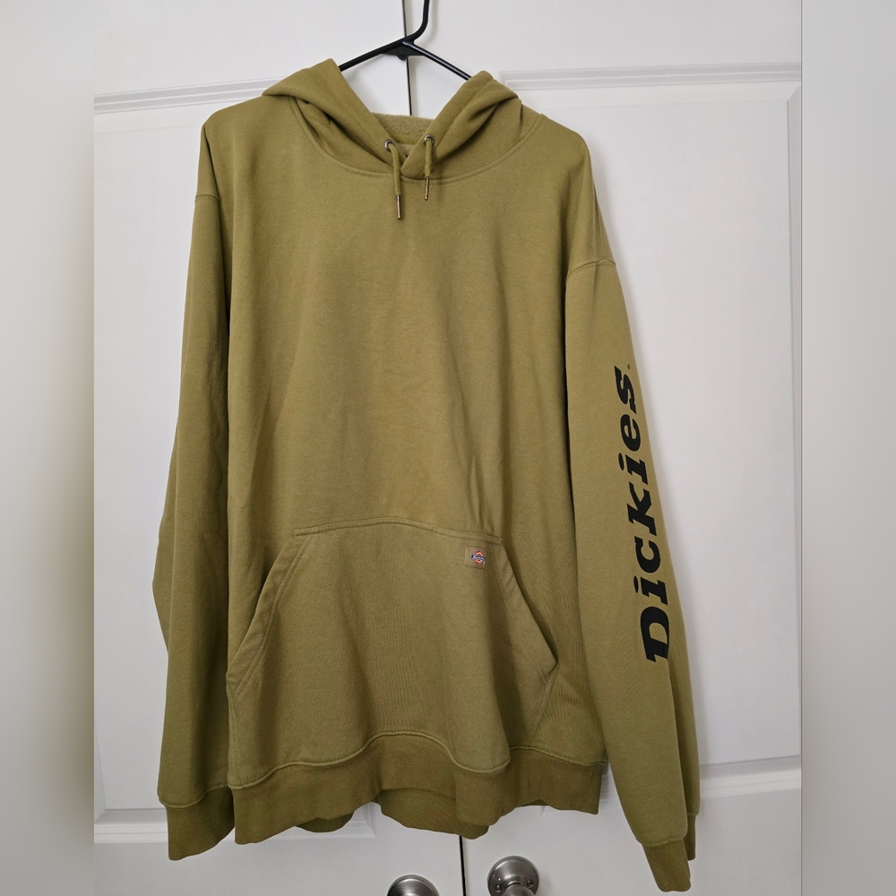 Dickies Khaki Hoodie with Black Logo 2xl